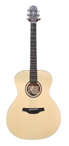 גיטרה אקוסטית HG-100/OPN בצבע טבעי SILVER Series + תיק מרופד מבית CRAFTER