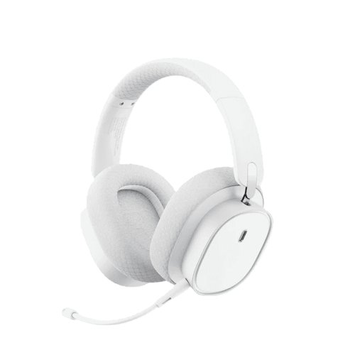 אוזניות גיימינג אלחוטיות Baseus AeQur GH02 Gaming Wireless,צבע לבן, שנה אחריות יבואן רשמי 