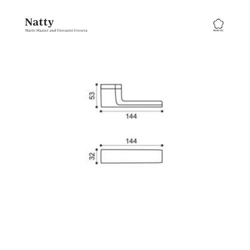 שרטוט טכני ידית NATTY