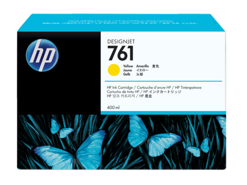 מחסנית דיו בצהוב HP 761 DesignJet Ink Cartridge בנפח 400 מ