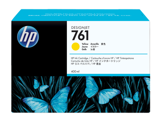 מחסנית דיו בצהוב HP 761 DesignJet Ink Cartridge בנפח 400 מ"ל                            