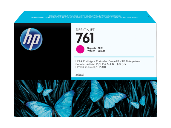 מחסנית דיו במגנטה HP 761 DesignJet Ink Cartridge בנפח 400 מ"ל                            