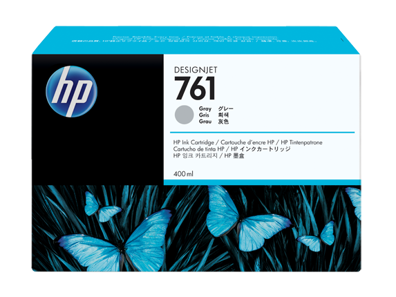 מחסנית דיו באפור HP 761 DesignJet Ink Cartridge בנפח 400 מ"ל                            
