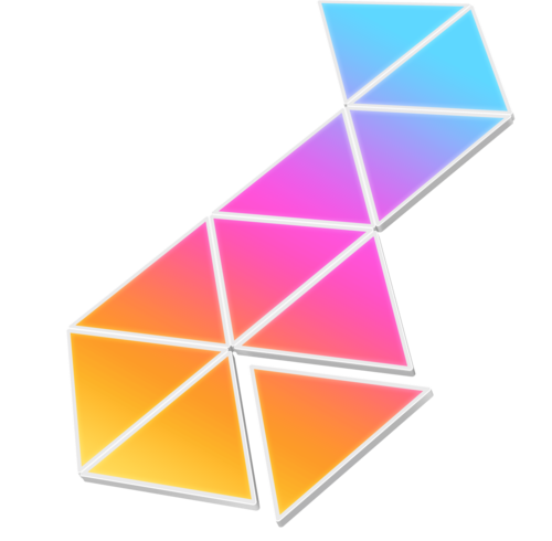 10 יחידות תאורה צבעוניות בעיצוב משולשים Govee