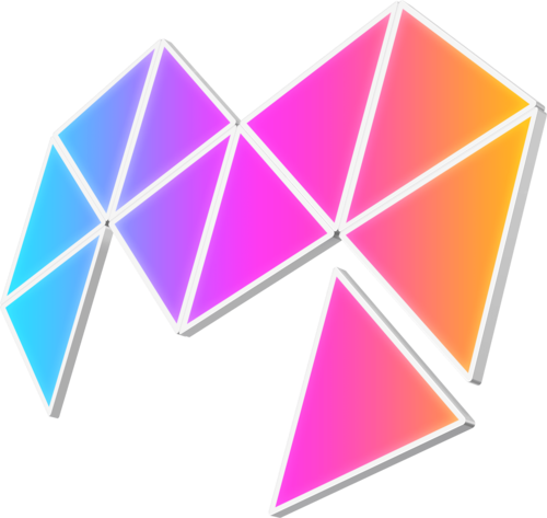 10 יחידות תאורה צבעוניות בעיצוב משולשים Govee