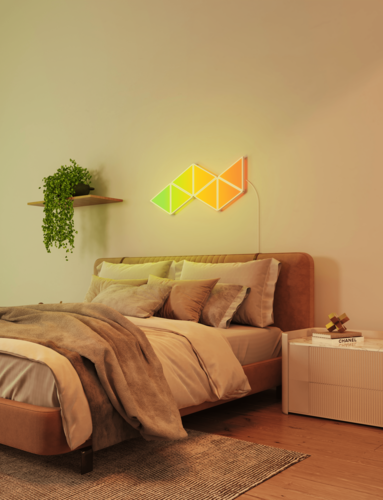 10 יחידות תאורה צבעוניות בעיצוב משולשים Govee