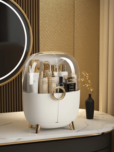 ארגונית איפור מפוארת | ארגונית קוסמטיקה Cosmetics Care - ורוד