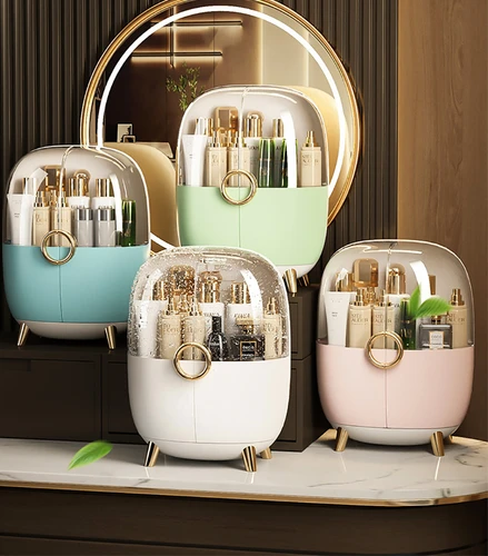 ארגונית איפור מפוארת | ארגונית קוסמטיקה Cosmetics Care - ורוד