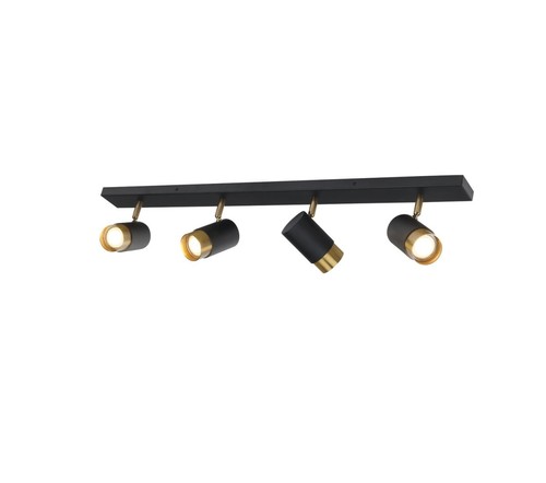 4 ספוטים פליז+שחור GU10 4X35W