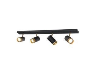 4 ספוטים פליז+שחור GU10 4X35W