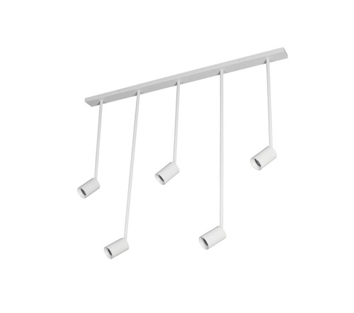 5 ספוטים על בסיס לבן GU10-LED 5X13W