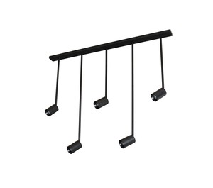 5 ספוטים על בסיס שחור GU10-LED 5X13W