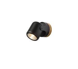 ספוט עץ+שחור LED 6W