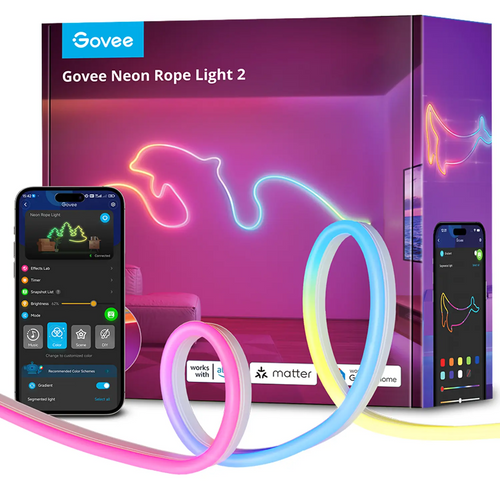 פס תאורת ניאון Govee Neon Rope Lights 2 אורך 5 מטרים