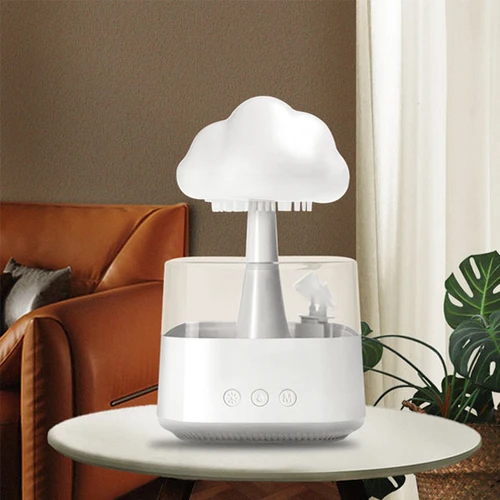 מפיץ ריח מכשיר אדים עם תאורה בעיצוב ענן Cloud