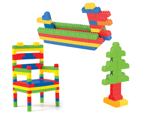 בלוקים חינוכיים להרכבה -השקית  בגודל 29X5X29 CM- משחקי הרכבה - התפתחות הילד - לגן / גיל רך ולבית / מבית HC 