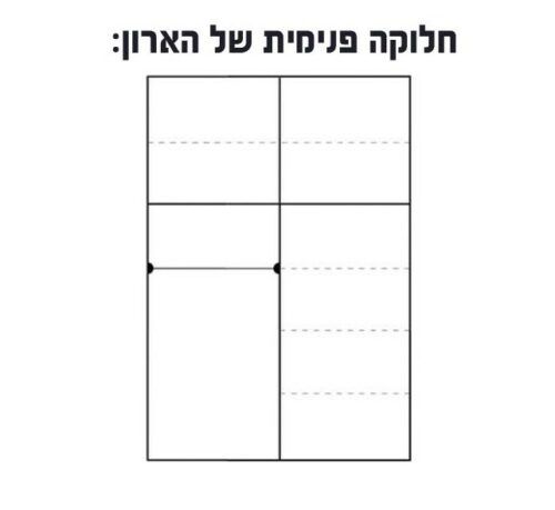 ארון דלתות דגם מלאמין ב4 דלתות