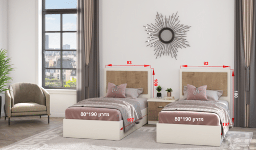 מיטה יהודית הכוללת ארגז מצעים – דגם LESHEM