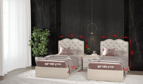 מיטה יהודית הכוללת ארגז מצעים – דגם LEV+KAPITONA