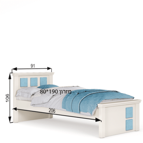 מיטת יחיד דגם 9 V1 קוביות מוריאל