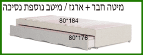 מיטת יחיד דגם 9 V1 קוביות ליאל