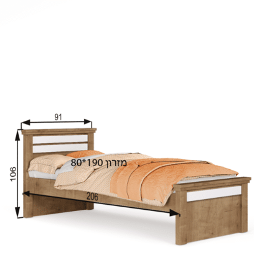 מיטת יחיד דגם 9 V1 פסים ליאור