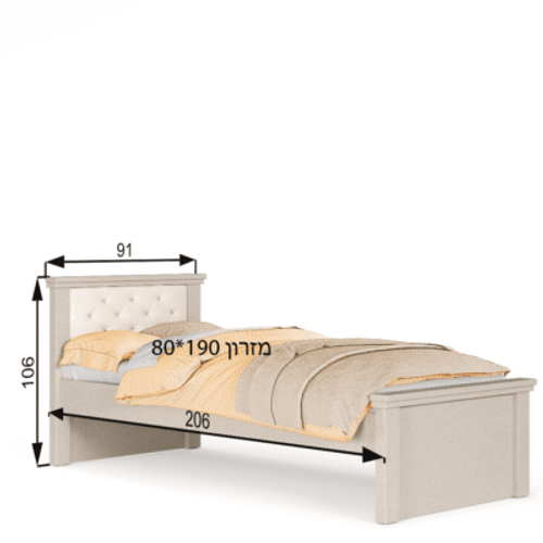 מיטת יחיד דגם 9 V1 קפיטונז