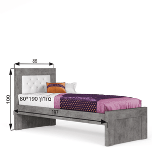 מיטת יחיד דגם קורן v1 קפיטונז