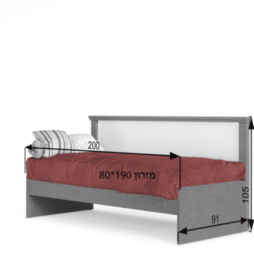 מיטת יחיד דגם 10 v1 גב9