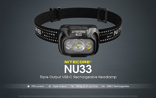 פנס ראש נטען 700 לומן NU33 מבית NITECORE