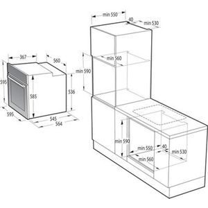 תנור בנוי פירולטיgorenje BPS6747A06BGX