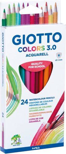 24 עפרונות אקוורל צבעוניים Giotto  COLORS 3.0 ACQUARELL