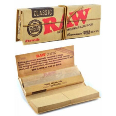 נייר גלגול RAW קלאסיק סינגל וויד עם פילטר