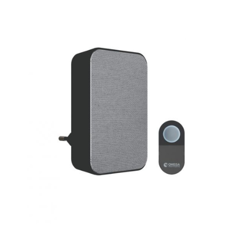 פעמון דלת אלחוטי AC דיגיטלי שחור דגם OM-SPEAKER202-AC-BK