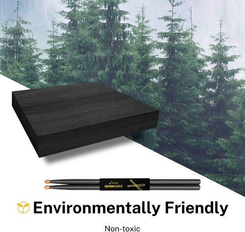 מקלות תופים 5A בצבע שחור DS5A Drumsticks Classic Maple Wood בצבע שחור מבית DONNER