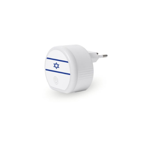מנורת לילה / קריאה דגל ישראל TOUCH + מטען USB/TYPE C