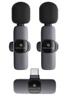 זוג מיקרופון אלחוטיים עם חיבור  MIRACASE MWMC550 TYPE C