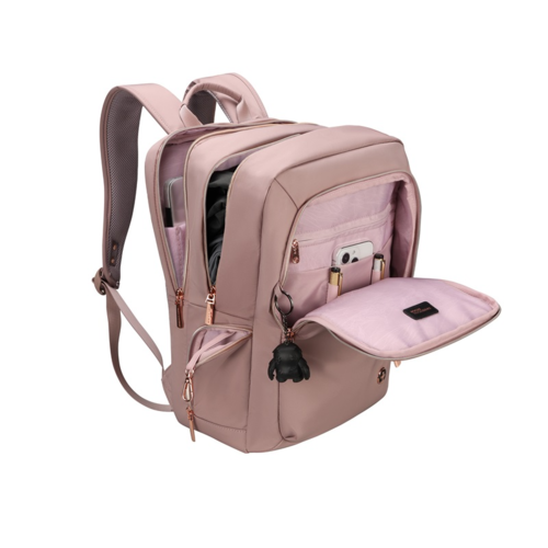 תיק גב Swiss Digital Katy Rose Size L 16″ & 12.9″ iPad ורוד לוטוס