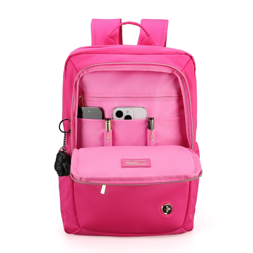 תיק גב Swiss Digital Katy Rose Size L 16″ & 12.9″ iPad ורוד פוקסיה