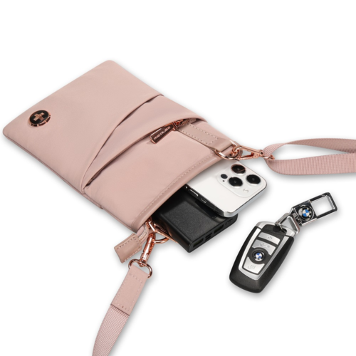 תיק צד Swiss Digital Katy Rose Mini ורוד לוטוס