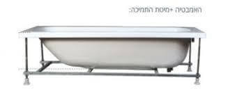 אמבטיה מלבנית אקרילית כולל מיטה(קונסטרוקציה)