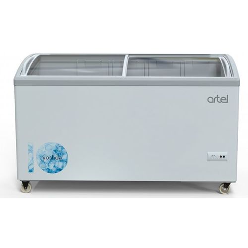 מקפיא שוכב דלת זכוכית קעורה 270 ליטר Artel AFA-310 DF