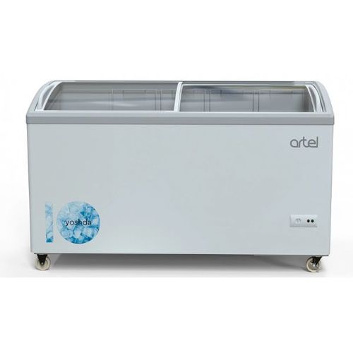 מקפיא שוכב דלת זכוכית קעורה 330 ליטר Artel AFA-390 DF