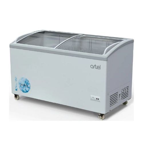 מקפיא שוכב דלת זכוכית קעורה 400 ליטר Artel AFA-480 DF
