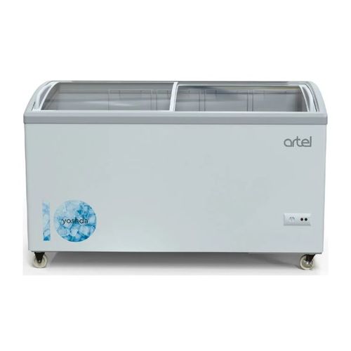 מקפיא שוכב דלת זכוכית קעורה 400 ליטר Artel AFA-480 DF