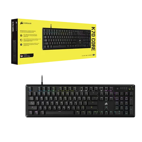מקלדת מכנית Corsair K70 Core RGB Red Switch קורסייר