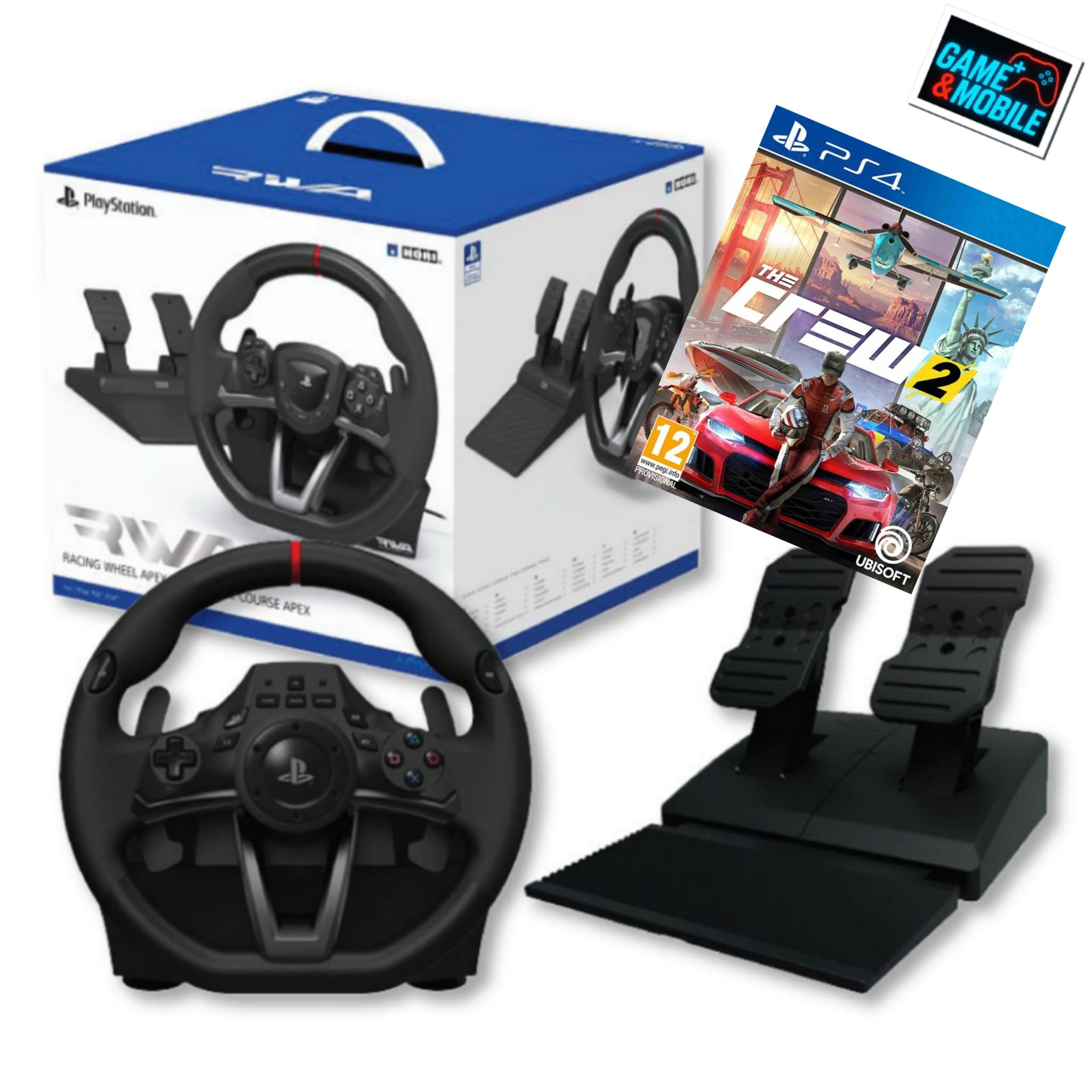HORI RACING WHEEL APEX + GAME THE CREW 2 PS4