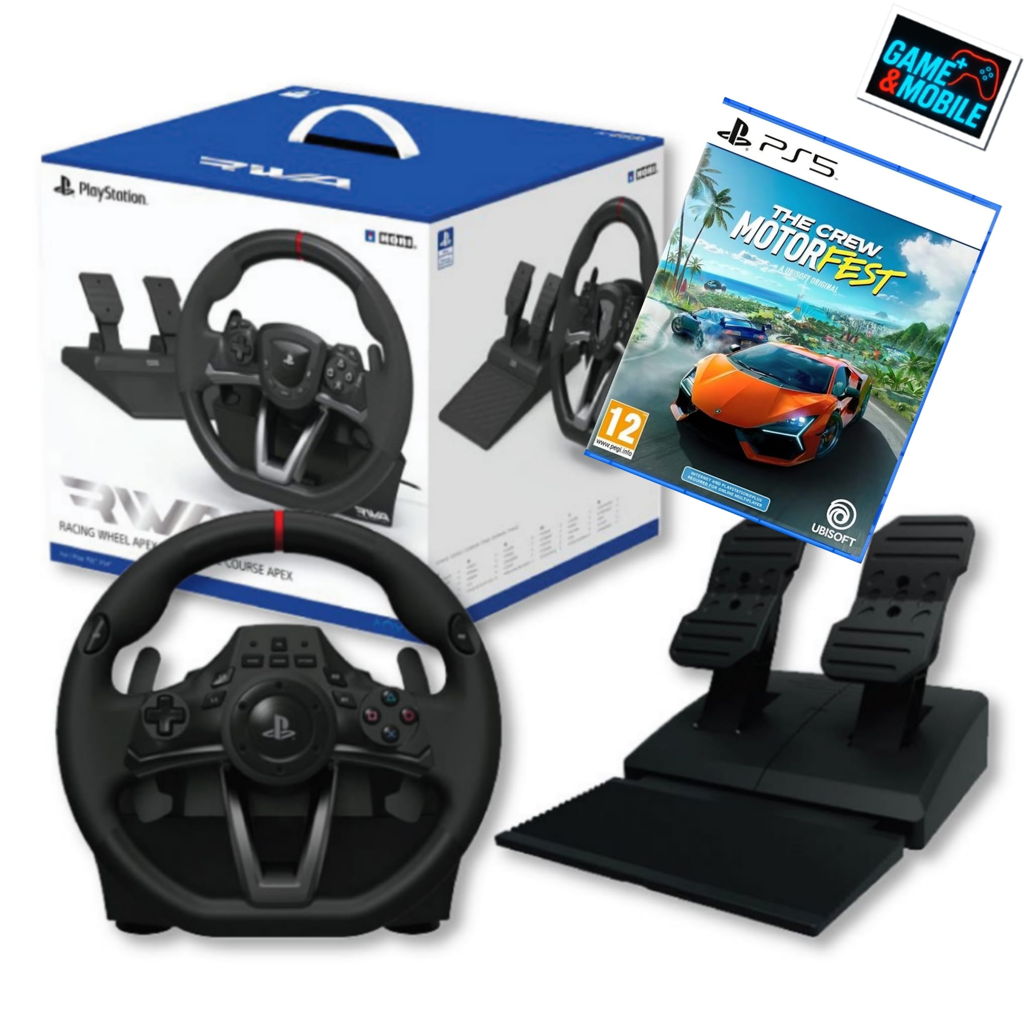 HORI RACING WHEEL APEX + GAME THE CREW MOTORFEST PS5