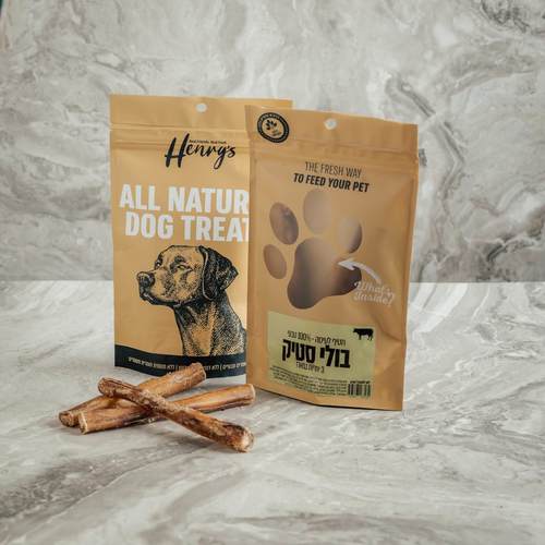 הנריס Henrys חטיף טבעי לכלבים בולי סטיק 3 יחידות