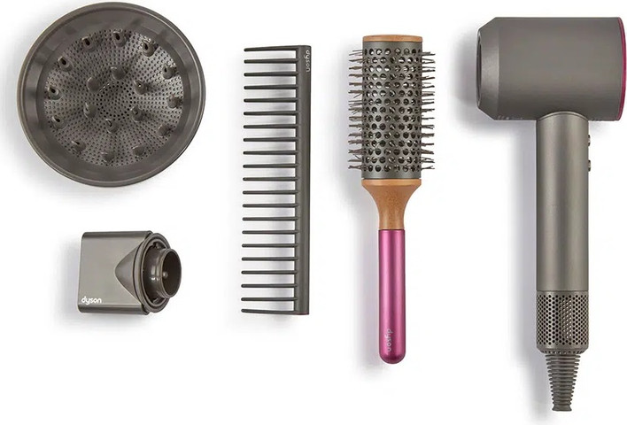 מייבש שיער חשמלי דמוי דייסון סופרסוניק dyson supersonic (מוציא אוויר) + אביזרי משחק